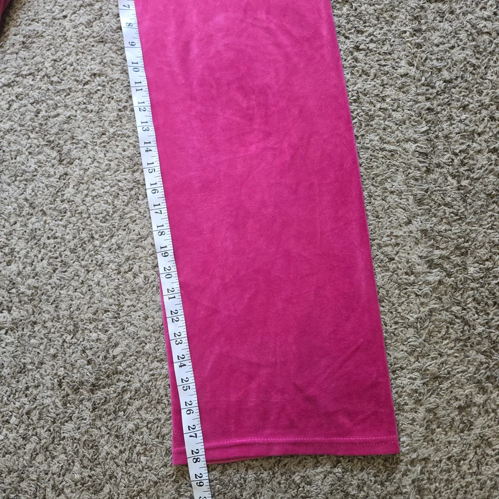 New Mix Classic Pink Velour Wide Leg Pants Womens M Lounge Pull On